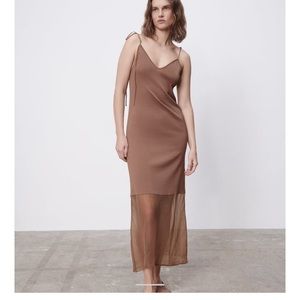 ZARA KNIT SLIP DRESS